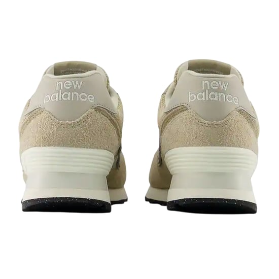 New Balance - "574" Sneaker für Damen, Wildleder, Keilabsatz (Beige/Weiß) - Image 2