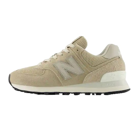 New Balance - "574" Sneaker für Damen, Wildleder, Keilabsatz (Beige/Weiß) - Image 3