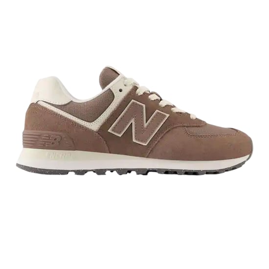 New Balance - "574" Sneaker für Damen, Wildleder, Keilabsatz (Braun/Weiß) - Image 1