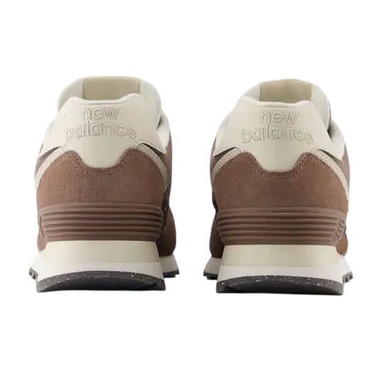 New Balance - "574" Sneaker für Damen, Wildleder, Keilabsatz (Braun/Weiß) - Image 2