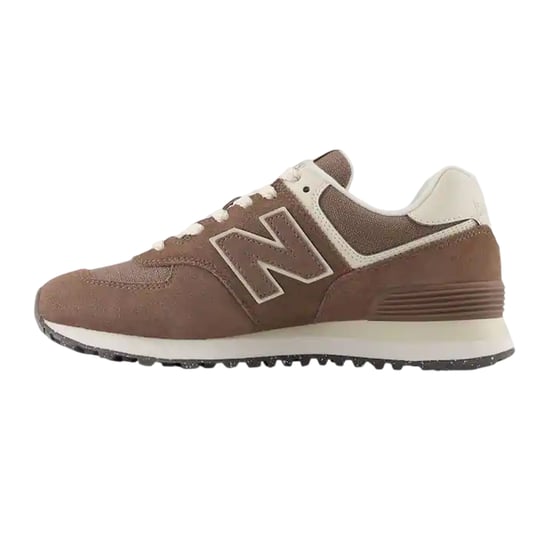 New Balance - "574" Sneaker für Damen, Wildleder, Keilabsatz (Braun/Weiß) - Image 3