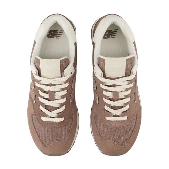 New Balance - "574" Sneaker für Damen, Wildleder, Keilabsatz (Braun/Weiß) - Image 4