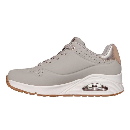 Skechers - "Uno Stand On Air" Sneaker für Damen, Keilabsatz (Taupe Beige/Gold metallic) - Image 2
