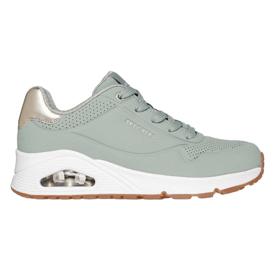 Skechers - "Uno Stand On Air" Sneaker für Damen, Keilabsatz (Salbei/Gold metallic) - Image 1
