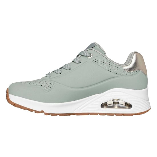 Skechers - "Uno Stand On Air" Sneaker für Damen, Keilabsatz (Salbei/Gold metallic) - Image 2