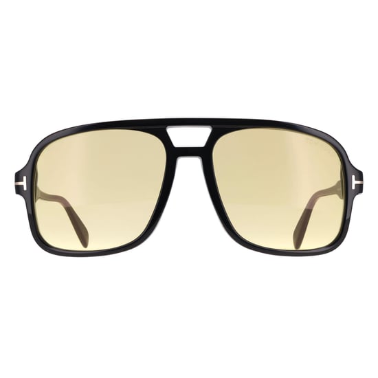 Tom Ford Falconer FT0884 01E Sonnenbrille in glänzendem Schwarz-Braun - Image 1