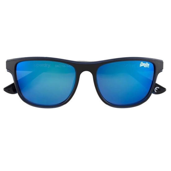 Superdry SDS Rockstep 112 Sonnenbrille in Schwarz-Blau mit verspiegelten Gläsern - Image 1