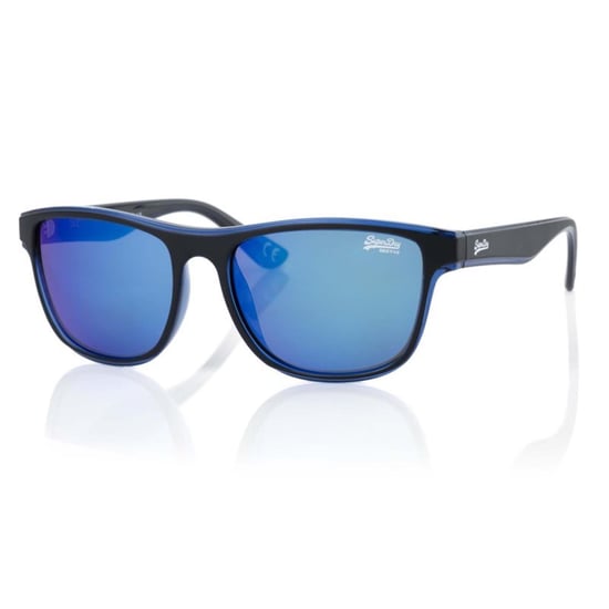 Superdry SDS Rockstep 112 Sonnenbrille in Schwarz-Blau mit verspiegelten Gläsern - Image 2