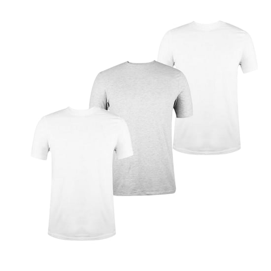 Donnay - T-Shirt für Herren, Rundhalsausschnitt (3er-Pack) (Weiß/Grau meliert) - Image 1