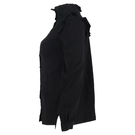 Schwarze Baumwollbluse von A.P.C. mit Rüschenbesatz und langen Ärmeln - Image 2