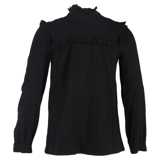 Schwarze Baumwollbluse von A.P.C. mit Rüschenbesatz und langen Ärmeln - Image 3