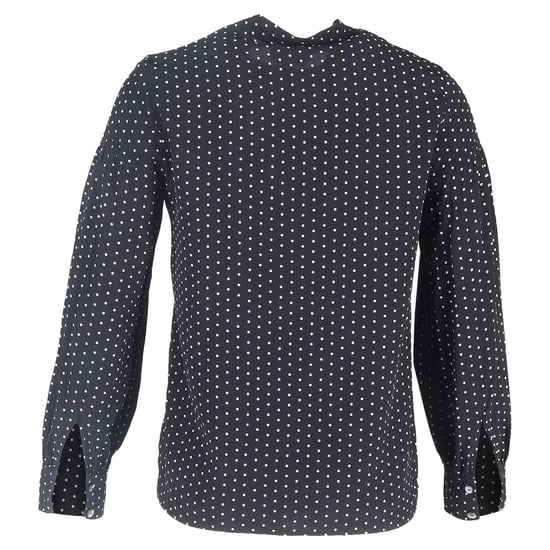 Schwarze Seidenbluse von A.P.C. mit Polka-Dots und langen Ärmeln - Image 3