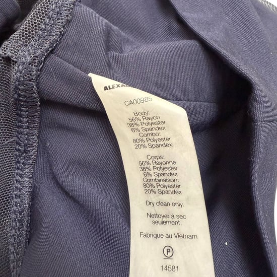 T Alexander Wang Mesh Accent T-Shirt in Marineblau Rayon - Image 5