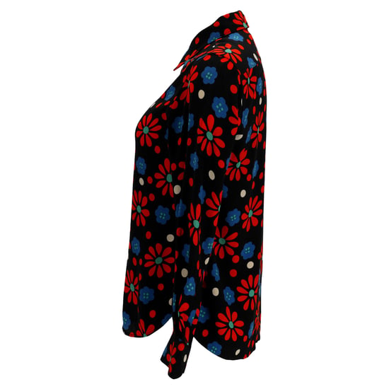 Saint Laurent Pre-owned Floral bedrucktes Hemd aus Crêpe mit Knopfleiste - Schwarz - Image 2