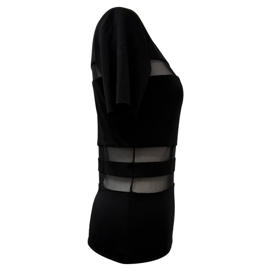 T Alexander Wang Mesh Accent T-Shirt aus schwarzem Viskose - Image 2