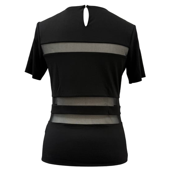 T Alexander Wang Mesh Accent T-Shirt aus schwarzem Viskose - Image 3