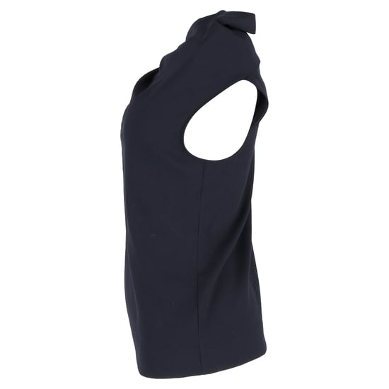 Escada Drapierte Bluse aus marineblauer Seide - Image 2