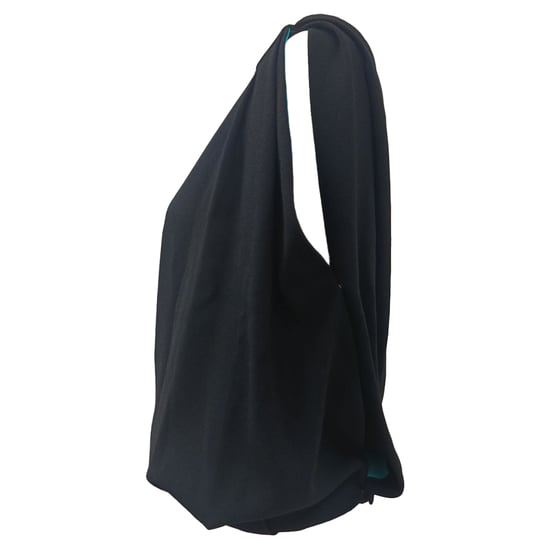 Balenciaga Asymmetrisches ärmelloses Top aus schwarzer Viskose - Image 3