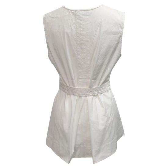 Ärmellose Bluse mit Gürtel von Theory aus weißer Baumwolle - Image 3