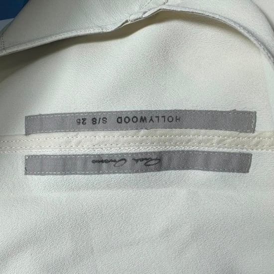 Rick Owens Bluse mit V-Ausschnitt aus weißem Acetat - Image 4