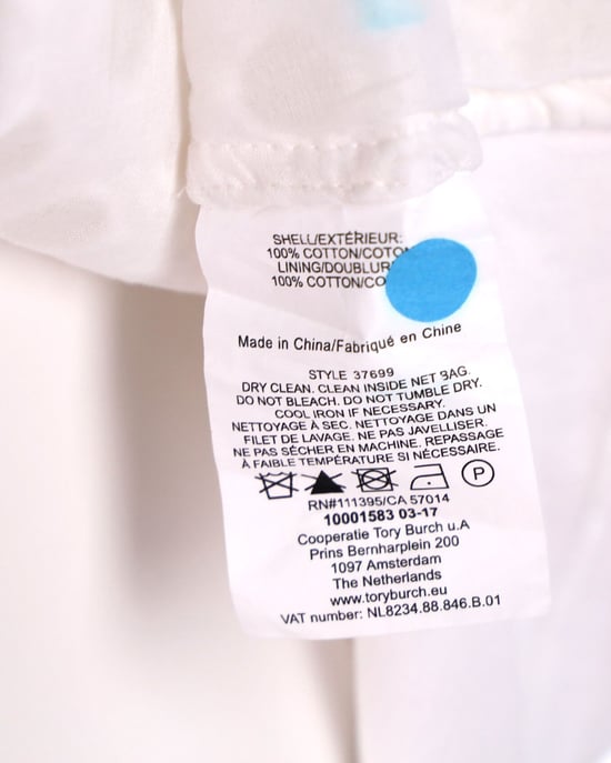 Tory Burch T-Shirt mit Lochstickerei vorne aus weißer Baumwolle - Image 4