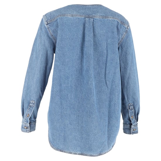 Totemé Bluse ohne Kragen aus blauem Denim - Image 3