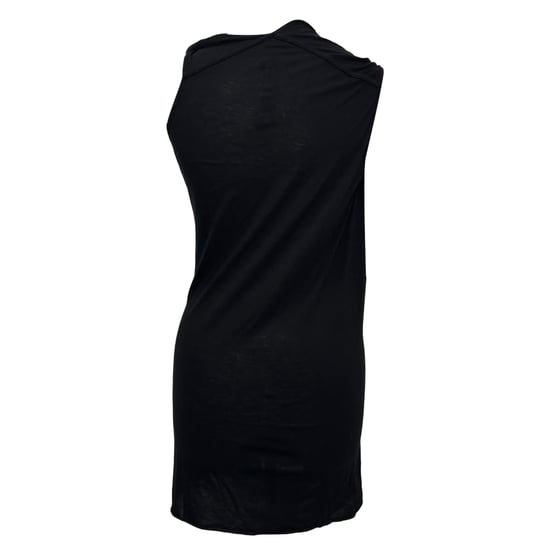 Rick Owens Lilies Top mit gekreuztem Drapé vorne aus schwarzer Baumwolle - Image 2