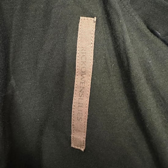 Rick Owens Lilies Top mit gekreuztem Drapé vorne aus schwarzer Baumwolle - Image 4