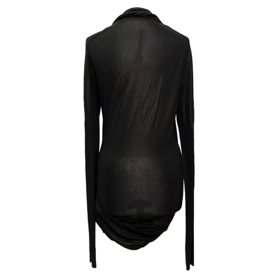 Rick Owens Magnetisches Langarmshirt aus schwarzer Viskose - Image 3