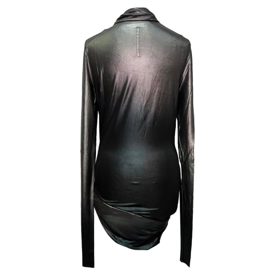 Rick Owens Magnetisches Langarmshirt aus schwarzer Viskose - Image 3