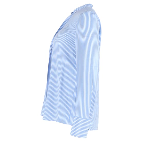 Valentino Garavani Streifen-Krawatten-Knopfhemd aus blauer Seiden-Crêpe de Chine - Image 2