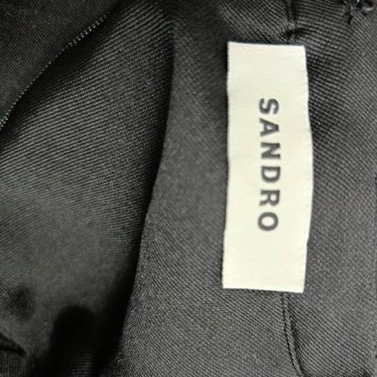 Sandro Storm Neckholder-Top mit Kristallverzierungen aus schwarzem Polyester - Image 4