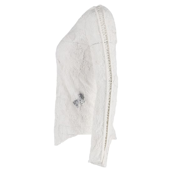 Isabel Marant Bluse mit Blumenmuster und Spitze aus weißem Polyester - Image 2