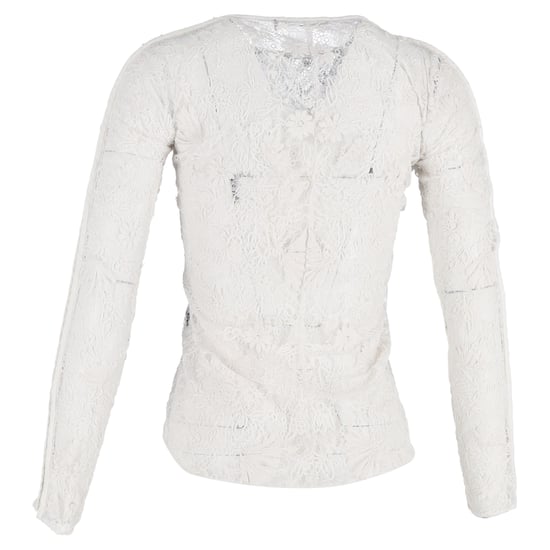 Isabel Marant Bluse mit Blumenmuster und Spitze aus weißem Polyester - Image 3