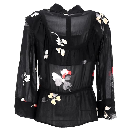 Ganni – Bedruckte Bluse „Lorita“ aus schwarzer Viskose - Image 3