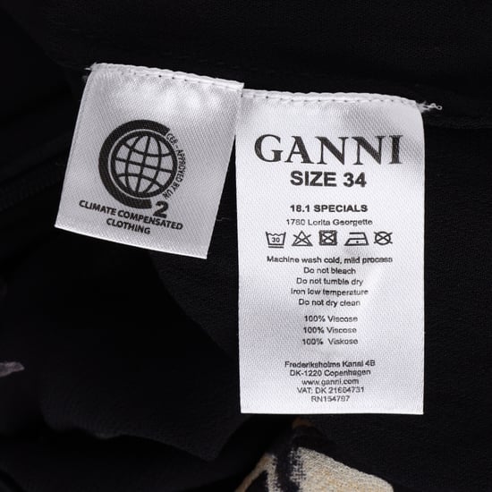 Ganni – Bedruckte Bluse „Lorita“ aus schwarzer Viskose - Image 5