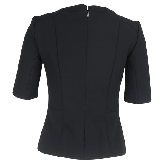 Hugo Boss Pre-owned Kurzarm-Peplum-Top aus Wolle - Schwarz - Image 3