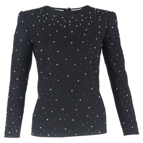 Valentino Garavani Langarmshirt mit Verzierungen aus schwarzem Polyester - Image 1