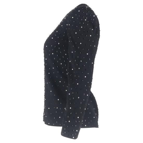 Valentino Garavani Langarmshirt mit Verzierungen aus schwarzem Polyester - Image 2