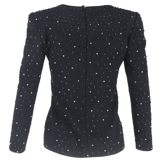Valentino Garavani Langarmshirt mit Verzierungen aus schwarzem Polyester - Image 3