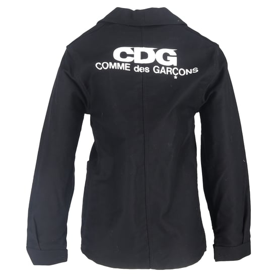 Kurze Arbeitsjacke von Comme des Garçons Le Laboureur aus schwarzer Baumwolle - Image 3