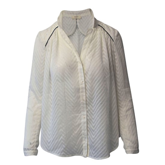 Ba&sh Bluse mit Strukturmuster aus weißem Polyester - Image 1