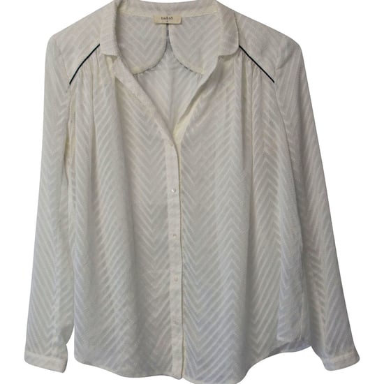 Ba&sh Bluse mit Strukturmuster aus weißem Polyester - Image 4