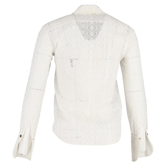 Chloé Bluse aus weißer Polyesterspitze mit Knopfleiste - Image 3