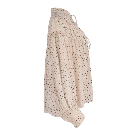 Joseph Crosby Bluse mit Herzmuster aus ecrufarbener Seide - Image 2