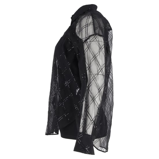 Paillettenbesetzte Bluse von Brunello Cucinelli aus schwarzer Seide - Image 2