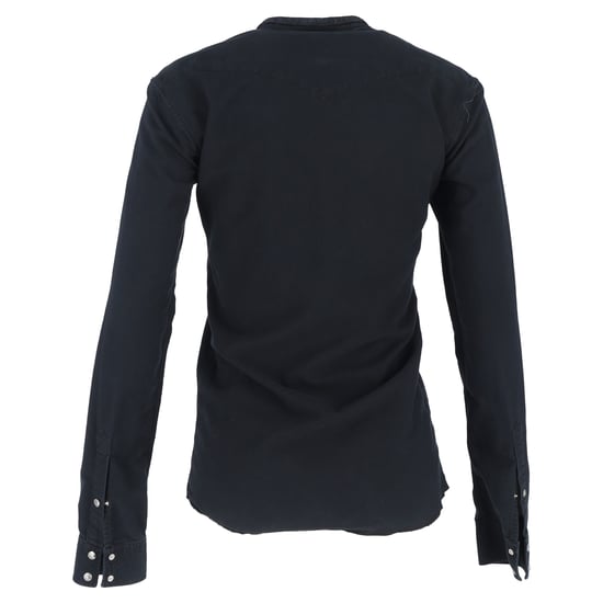 Balmain Langarmhemd mit Schulterdetail aus schwarzer Baumwolle - Image 3