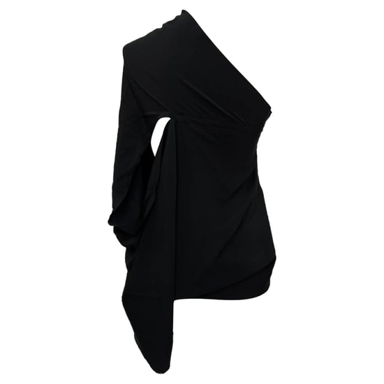 Rick Owens One-Shoulder-Bluse aus schwarzem Acetat - Image 3