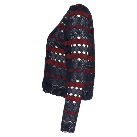 Sandro Spitzenbluse aus marineblauem Polyester - Image 2