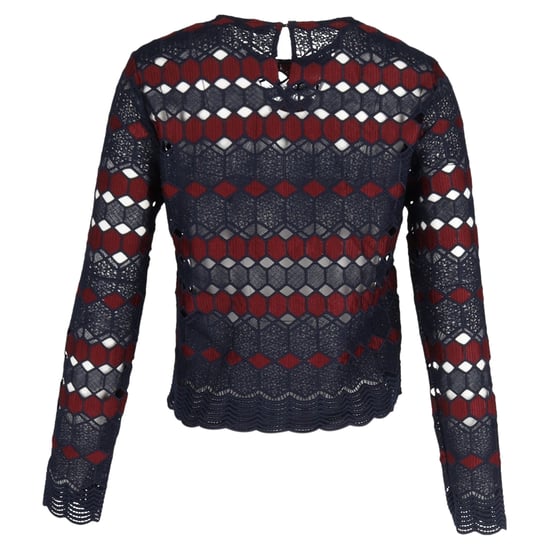 Sandro Spitzenbluse aus marineblauem Polyester - Image 3